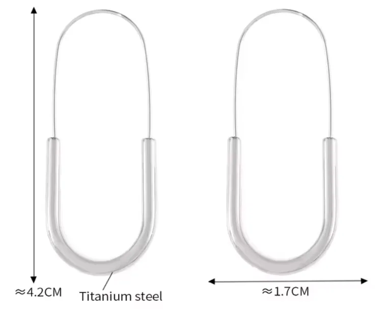 Paperclip Hoop Earring