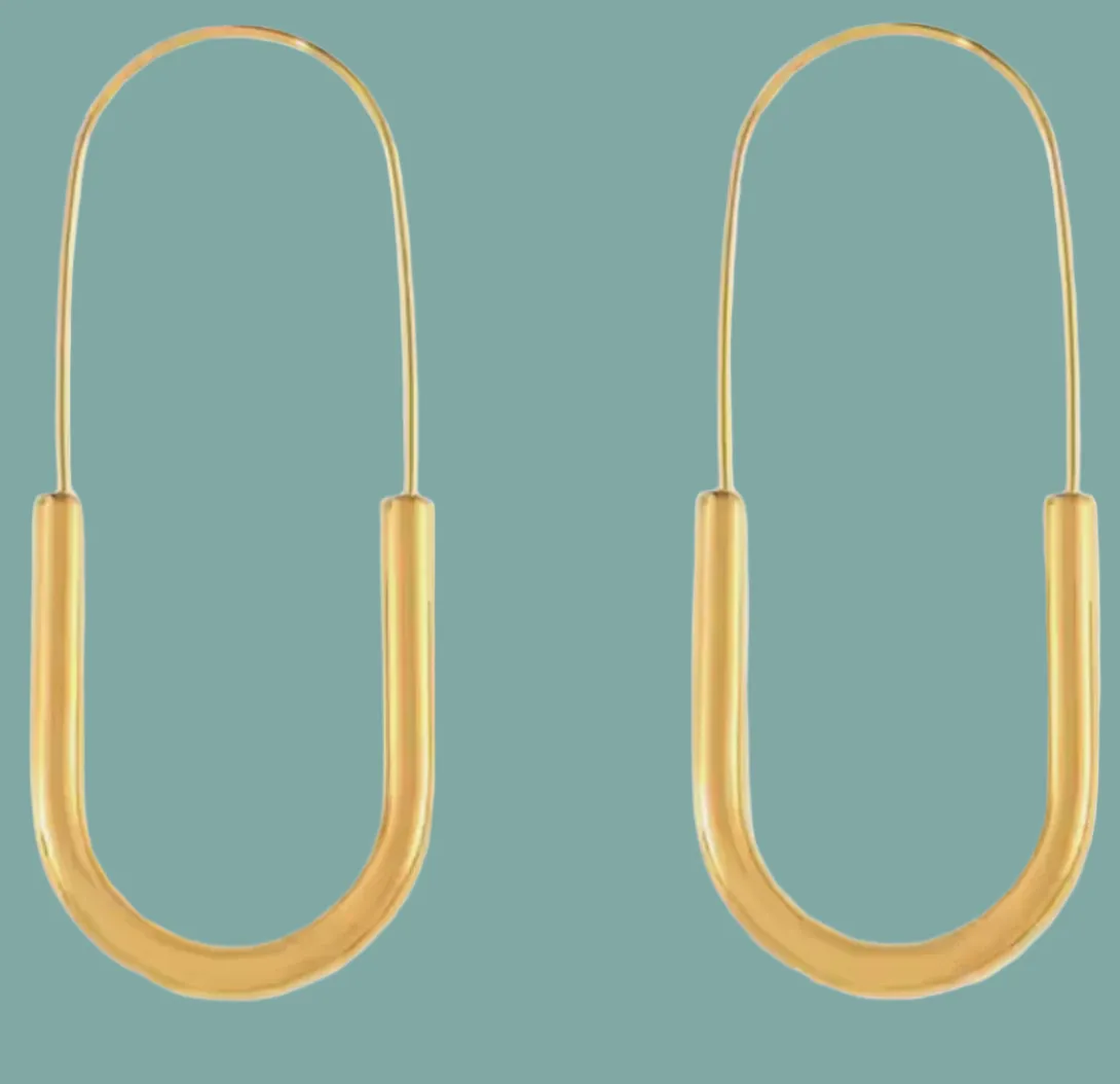 Paperclip Hoop Earring