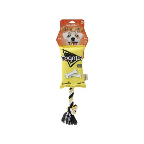 Paws and Claws - Pet/Dog 38cm Dogritos Snacks Oxford Tugger Toy w/ Rope Assorted - 2PK