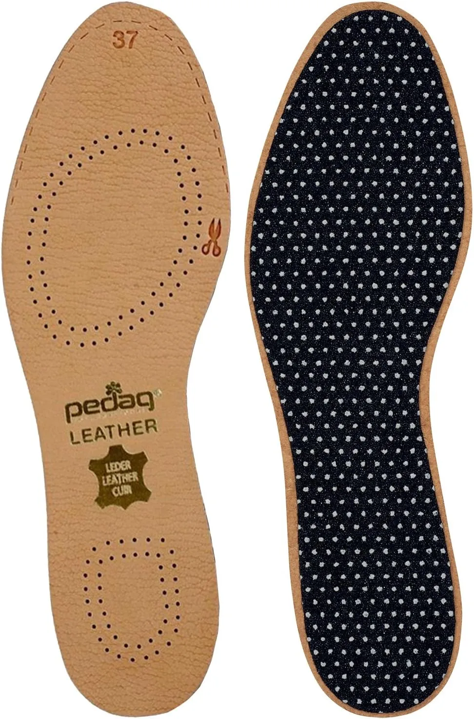 Pedag 172 Leather Naturally Tanned Sheepskin Insole with Activated Carbon, Tan, US W11/12 M8/9 EU 41/42