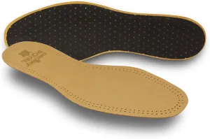 Pedag Royal | Genuine Lambskin Leather Insoles | Made in Germany | Vegetable-Tanned Leather | Activated Carbon for Anti-Odor | Latex Foam Padding | Thin & Absorbent | US Women 7/ EU 37 | Tan