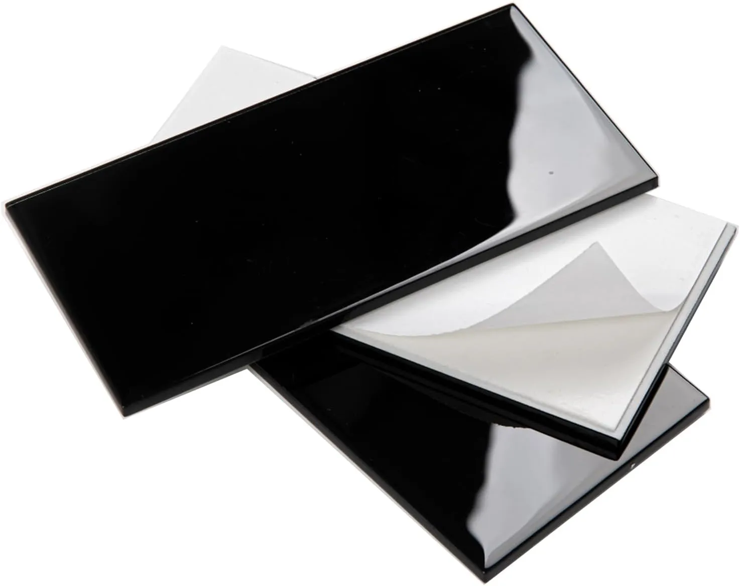 Peel and Stick Glass Subway Tiles, 3 x 6 Inch, Black Glass Tiles for Backsplash, Kitchen Backsplash Wall, Pack of 40 Pieces, 5sq.ft