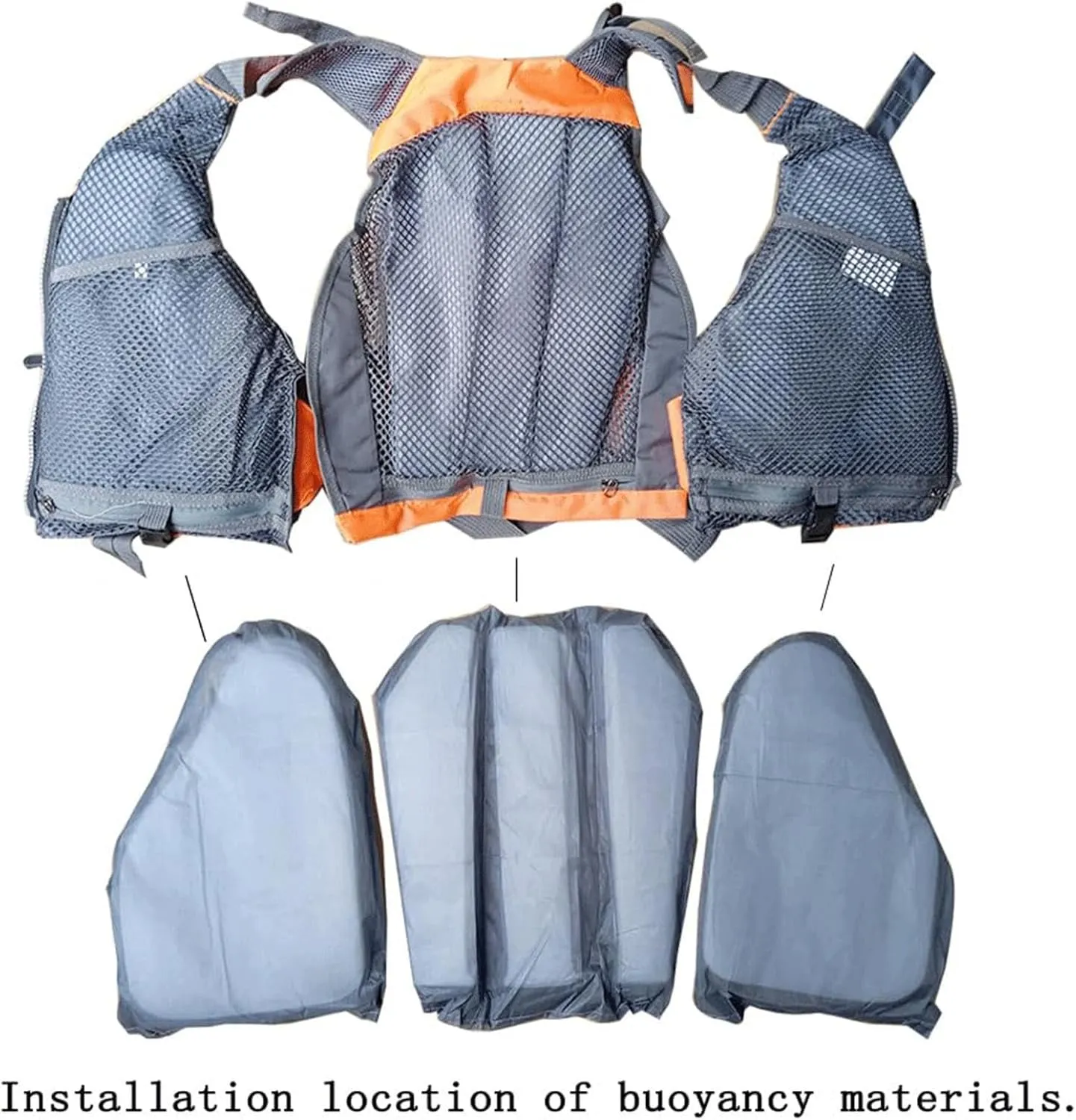 Personal Floating Device Adult,Outdoor Breathable Padded Fishing Vest,Jacket Swimming Sailing Waistcoat Utility Vest Floatation Floating Device
