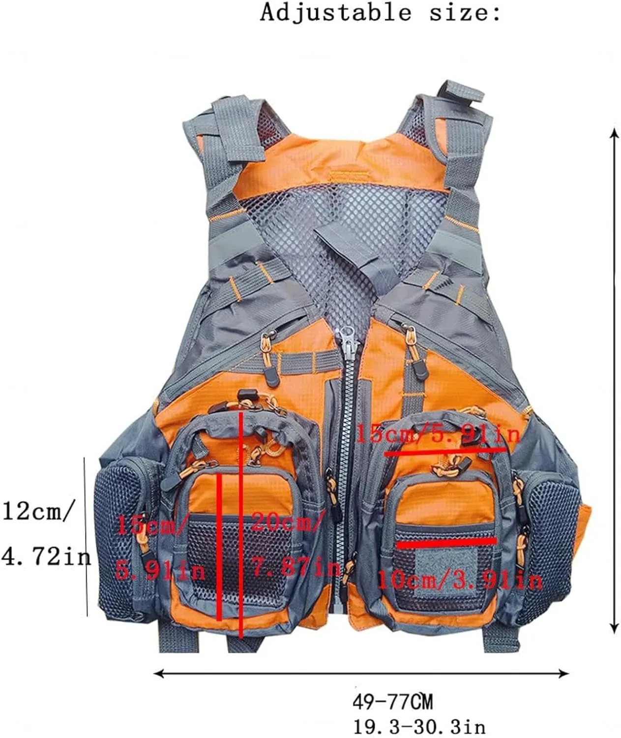 Personal Floating Device Adult,Outdoor Breathable Padded Fishing Vest,Jacket Swimming Sailing Waistcoat Utility Vest Floatation Floating Device