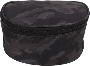 Pilipane Fishing Reel Bag Oxford Cloth Zipper Design Portable Lightweight Durable Storage Case for Fishing Accessories Lakeside Outdoor Black Camouflage Color 22x10x17cm