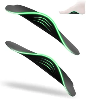 Plantar Fasciitis Relief Arch Support Insert 3/4 Length Shoe Insoles for Women Men High Arch & Flat Feet,Relieve Foot Back Hip Leg and Knee Pain X/O Legs,Improve Balance Alignment