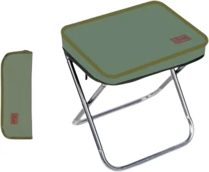 Pocket Handbag Stool，Pencil Bag Folding Stool for Sketching, Camping, Horse Tying, Fishing, Tourism, Leisure, Outdoor Small Stool(Green,Large)