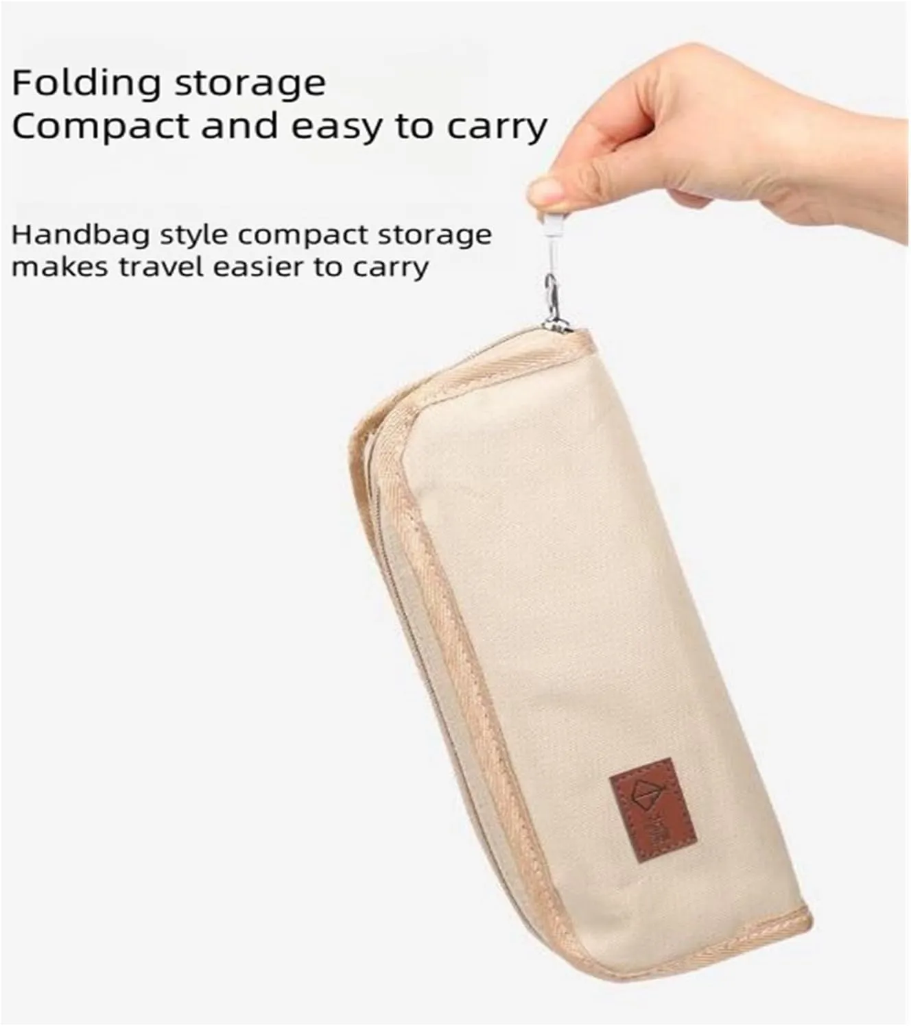 Pocket Handbag Stool，Pencil Bag Folding Stool for Sketching, Camping, Horse Tying, Fishing, Tourism, Leisure, Outdoor Small Stool(Khaki,Large)