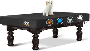 Pool Table Cover - Billiard Table Covers, 600D Waterproof & Heavy Duty Covers for Billiard Pool Table, Scratch-Proof UV Protection Snooker Furniture Table Cover - 9 Feet