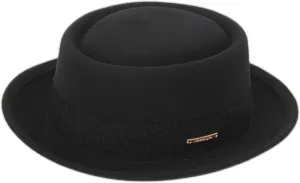 Pork-Pie-Hat Wool-Felt-Bowler Porkpie-Boater Derby-Fedora-Hat for Men-Women (M)
