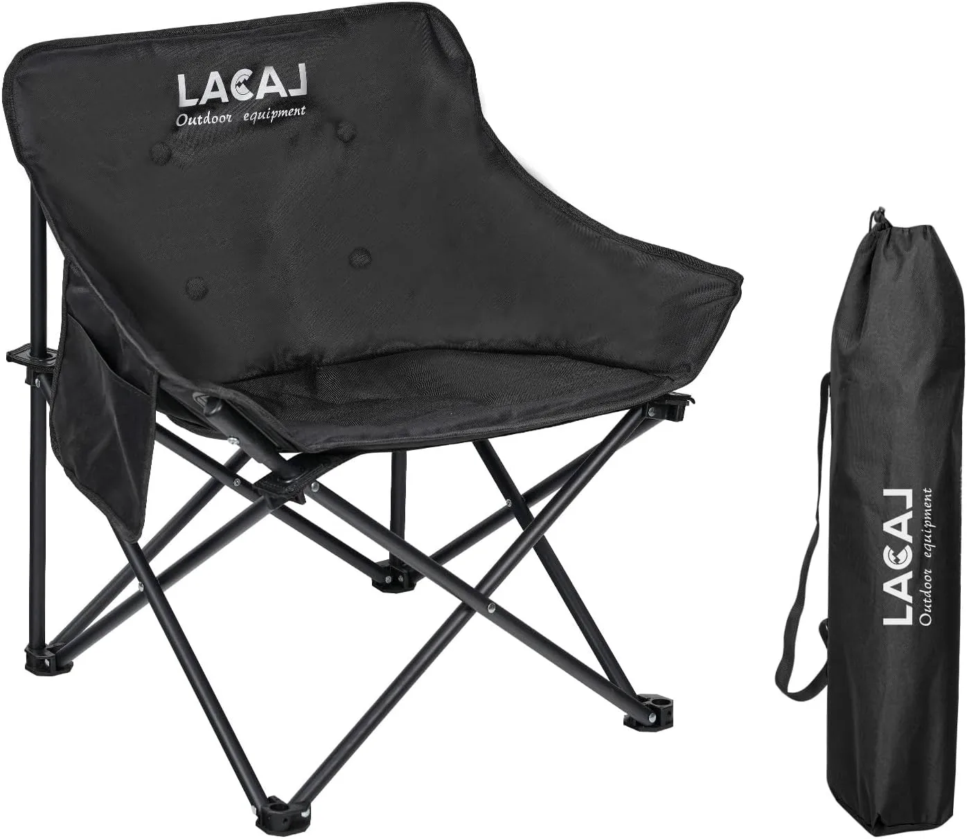Portable Camping Chair, Outdoor Folding Chair, Oxford Cloth Backpacking Chair with Aluminum Frame,264lbs Support,No Installation Required