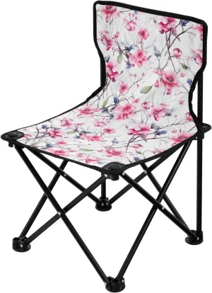 Portable Camping Chairs Flowers Floral Peach Blossom Pink Lightweight Folding Chair for Camping, Beach, Picnic, Travel and Sports with Carry Bag 20850668