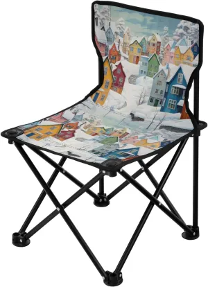 Portable Camping Folding Chairs Foldable Chair Small Snow Winter Cottage Lightweight Backpacking Outdoor Outside Fishing