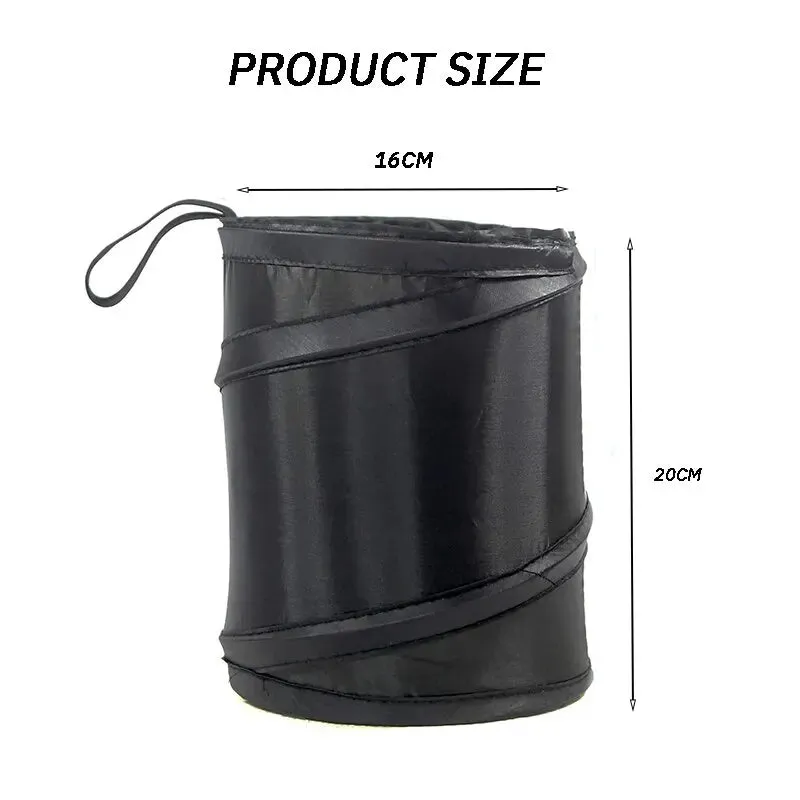 Portable Car Trash can Durable Foldable Hanging Storage Bag for Chair Back Oxford Cloth 1pc
