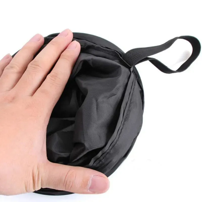 Portable Car Trash can Durable Foldable Hanging Storage Bag for Chair Back Oxford Cloth 1pc