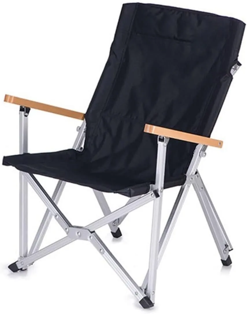 Portable Folding Camping Chair with Rest, Aluminum Alloy Frame, Compact Lightweight Chair for Outdoor Use