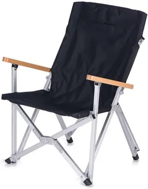 Portable Folding Camping Chair with Rest, Aluminum Alloy Frame, Compact Lightweight Chair for Outdoor Use