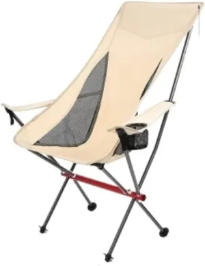 Portable Folding Chair Camping Chair Outdoor Camping High Back Chair Portable Ultralight Seat Backpacking Chair with Soft Armrests for Hiking Foldable Chair Folding Camping Chair
