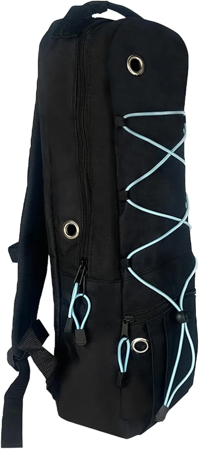 Portable Oxygen Tank Backpack for A, B(M6), C(M9), D, M2, Ml6, M7 Size Oxygen Cylinders, Durable Oxford Material with Chest Strap & Four Outlet Holes, Wheelchair Bag for Travel, Storage & Carry