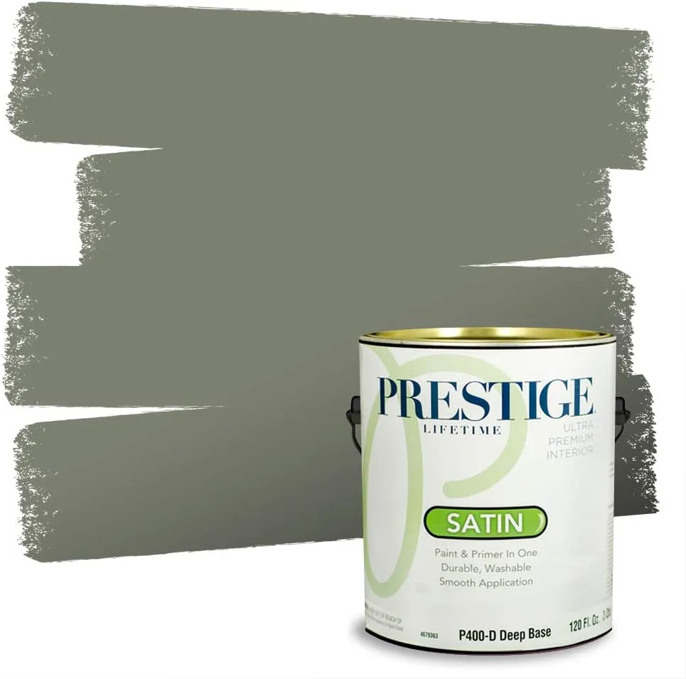 PRESTIGE Paints Interior Paint and Primer In One, 1-Gallon, Satin, Comparable Match of Sherwin Williams* Dried Thyme*