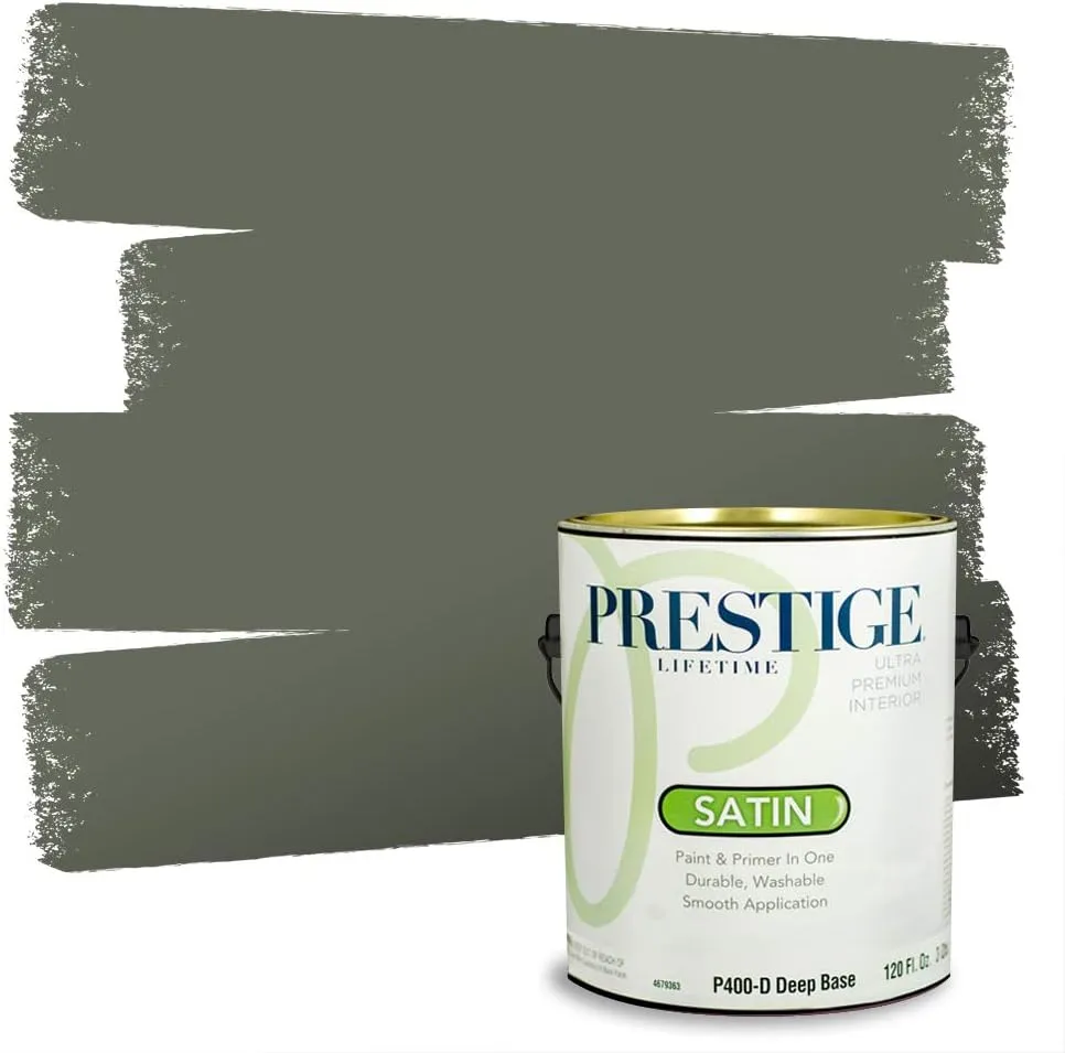 PRESTIGE Paints Interior Paint and Primer In One, 1-Gallon, Satin, Comparable Match of Sherwin Williams* Rosemary*