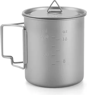 Pure titanium water cup outdoor camping portable mug(750ml)