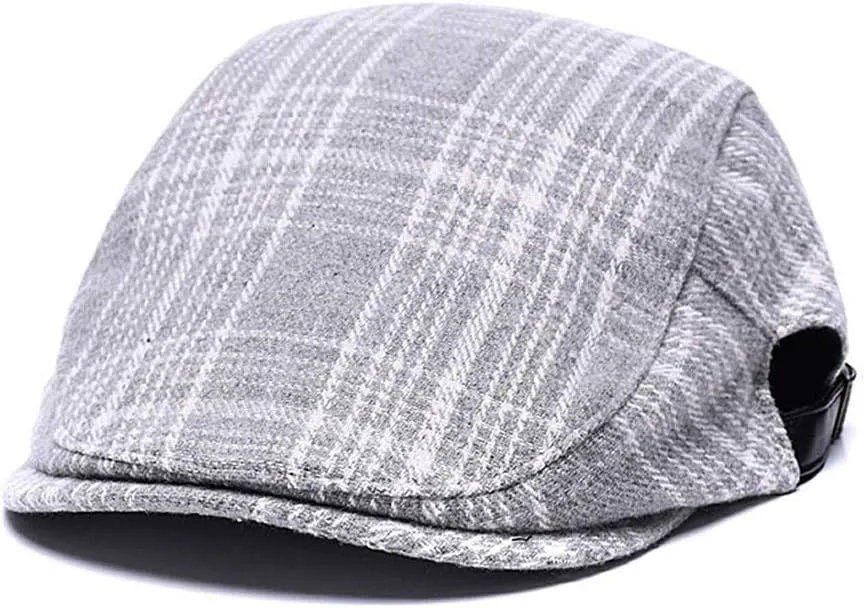 Quanhaigou Unisex Denim Newsboy Hats Flat Ivy Gatsby Cabbie Driving Berets Hat Cotton Dad Cap for Men Women