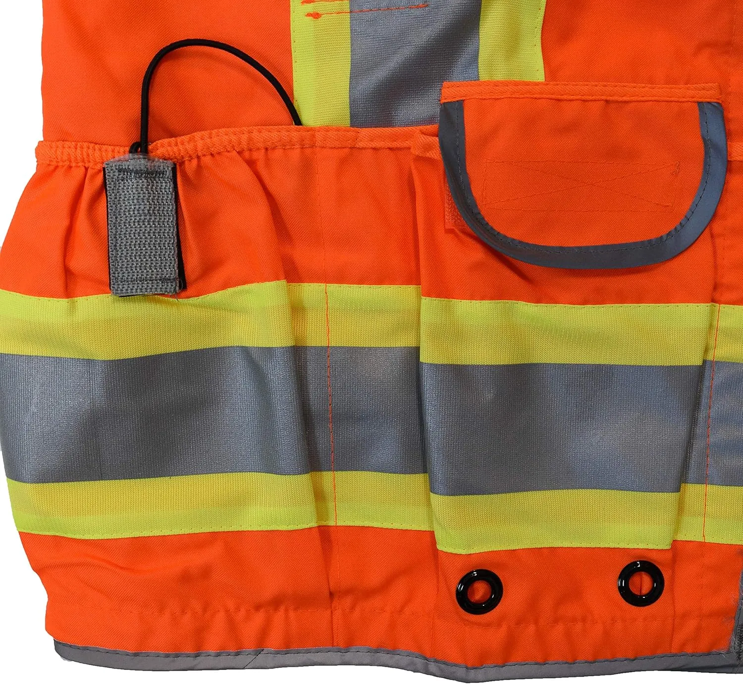Radians SV55 Class 2 Heavy Woven Two Tone Engineer Vest with Padded Neck to Support Extra Weight in Cargo Pockets