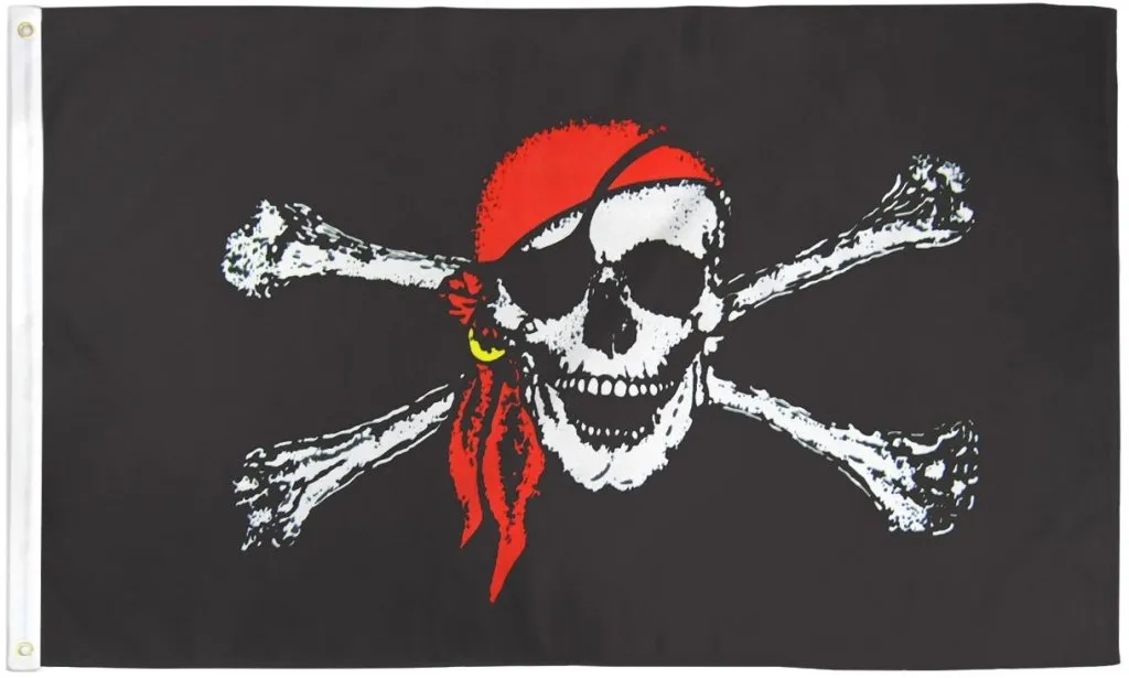 Red Bandana Jolly Roger 3x5ft DuraFlag