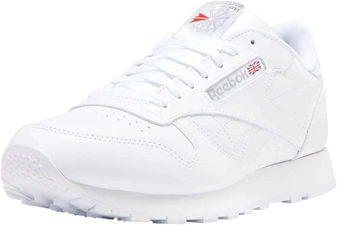 Reebok Men's Classic Leather Sneaker, US-White/White/LT Grey, 5.5