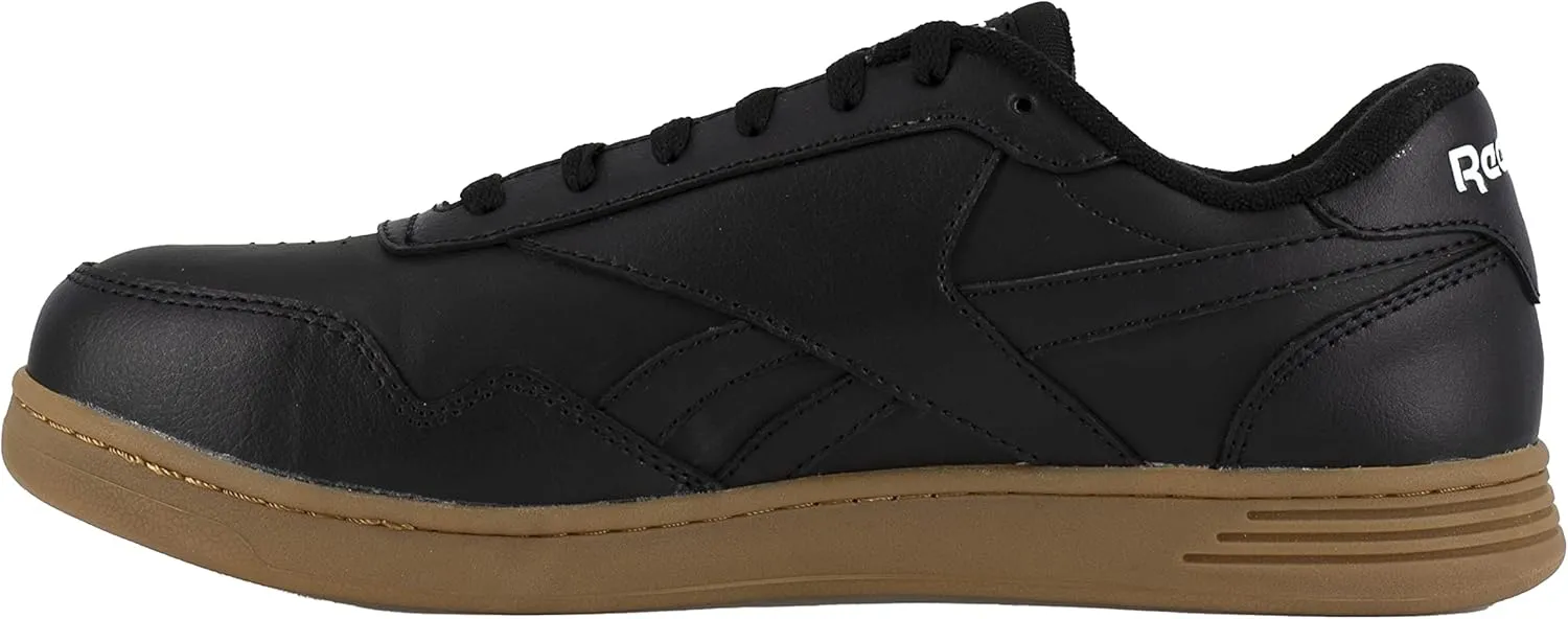 Reebok Men's Rb4154 Club MEMT Classic Work Sneaker Black and Gum Safety