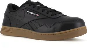 Reebok Men's Rb4154 Club MEMT Classic Work Sneaker Black and Gum Safety