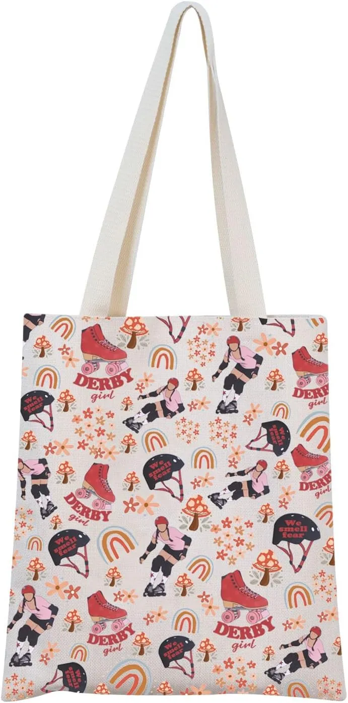 Roller Derby Player Gift Roller Derby Cosmetic Bag Roller Skating Lover Gift Roller Derby Mom Gift (Smell fear Tote)