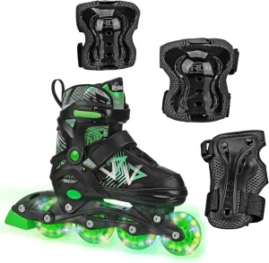 Roller Derby Stryde Youth Adjustable Inline Lighted Wheel Skates
