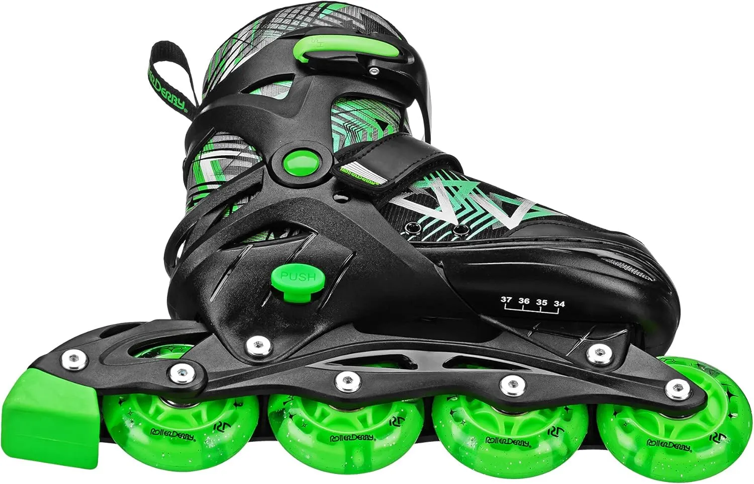 Roller Derby Stryde Youth Adjustable Inline Lighted Wheel Skates