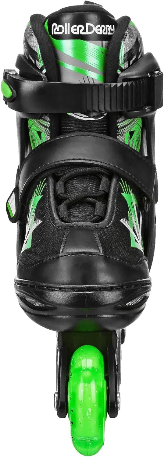 Roller Derby Stryde Youth Adjustable Inline Lighted Wheel Skates