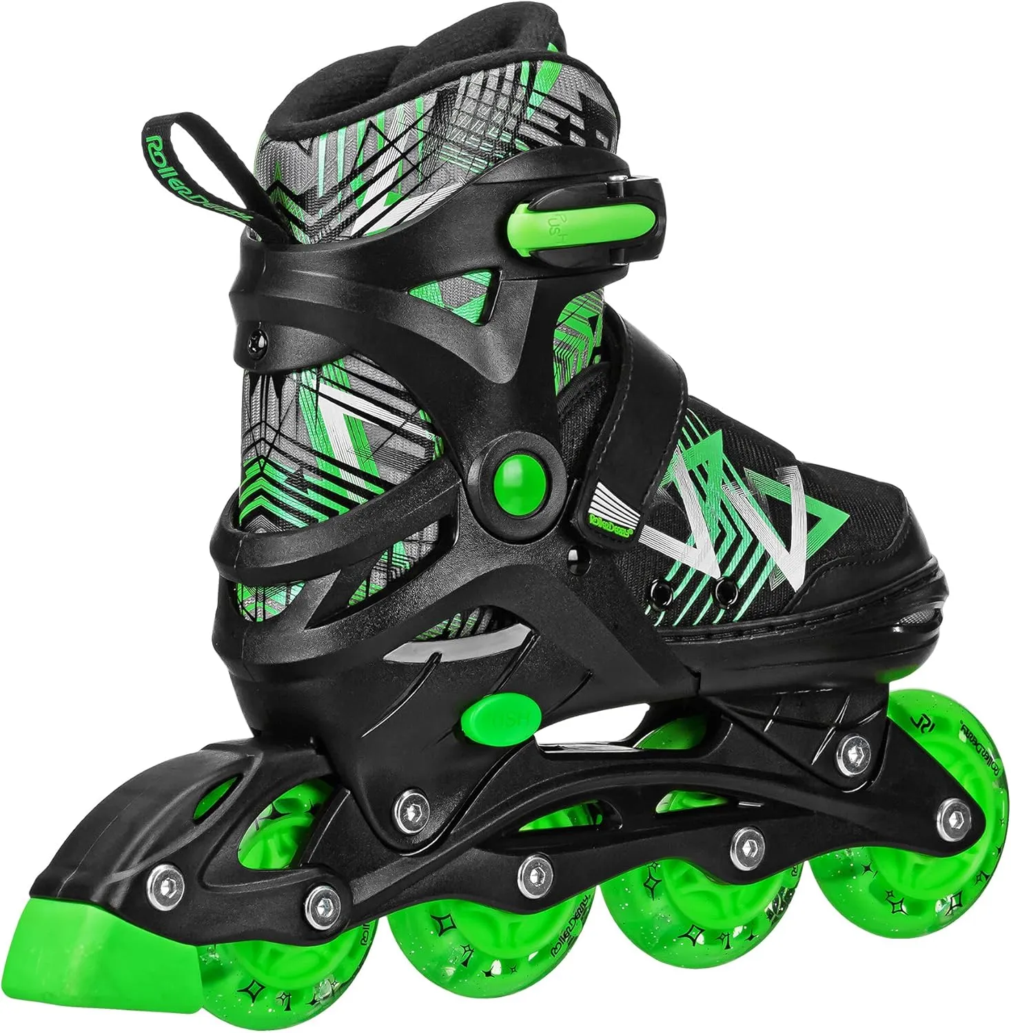 Roller Derby Stryde Youth Adjustable Inline Lighted Wheel Skates