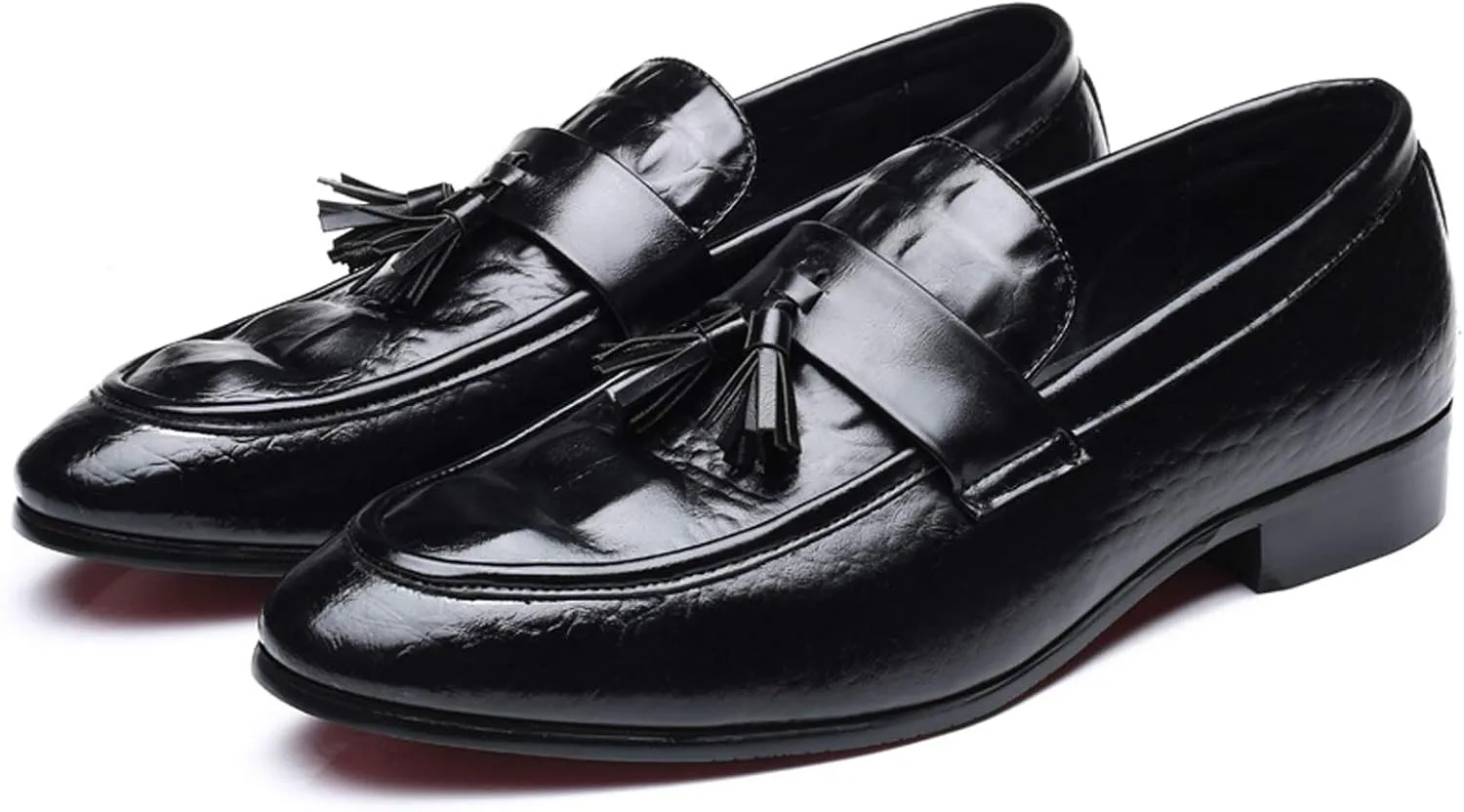 Santimon Mens Tassel Fringe Penny Loafers Fashion Casual Slip On Driving Wedding Prom Shoes Moccasins