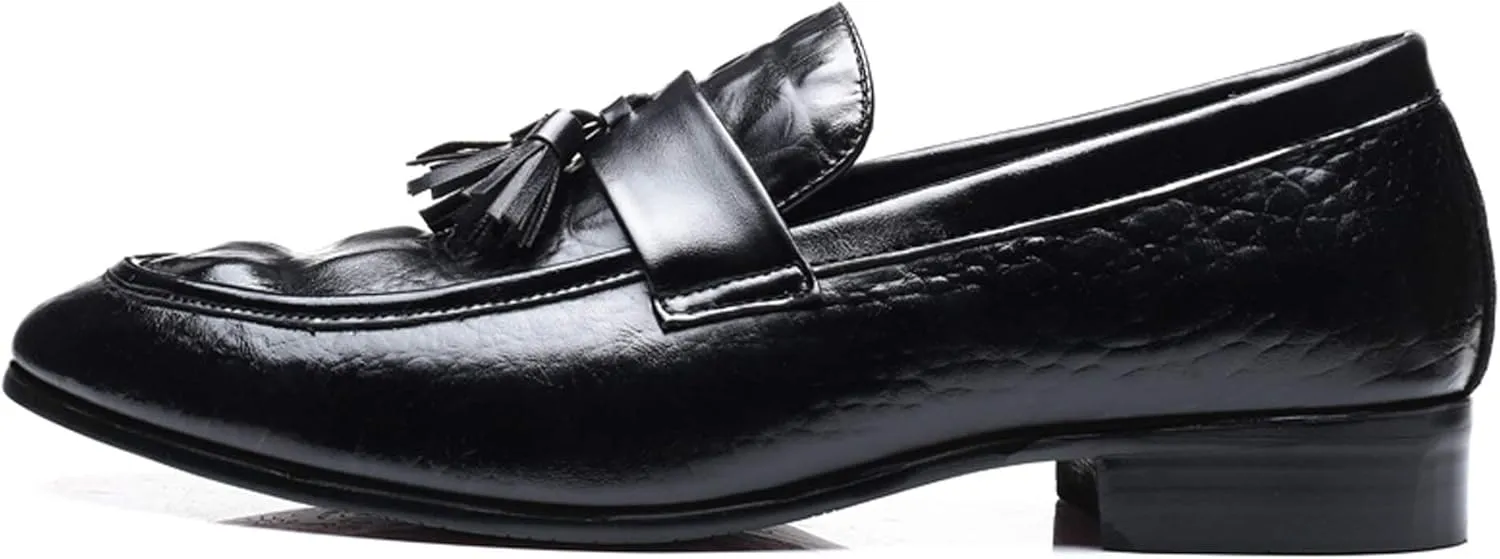 Santimon Mens Tassel Fringe Penny Loafers Fashion Casual Slip On Driving Wedding Prom Shoes Moccasins