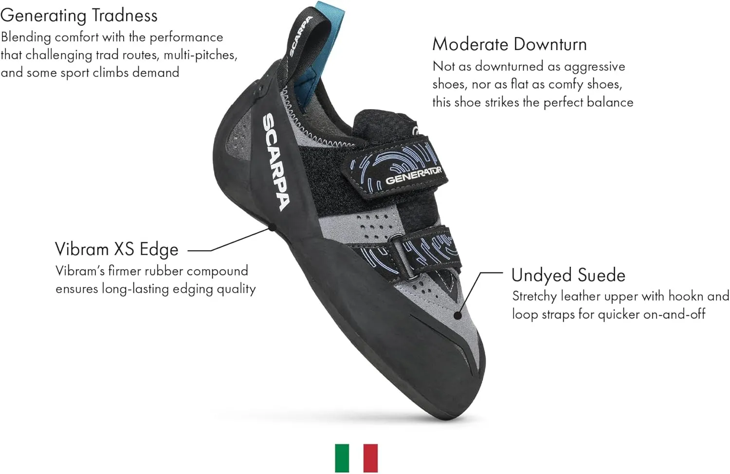 SCARPA Women's Generator V Rock Climbing Shoes for Trad & Sport Climbing