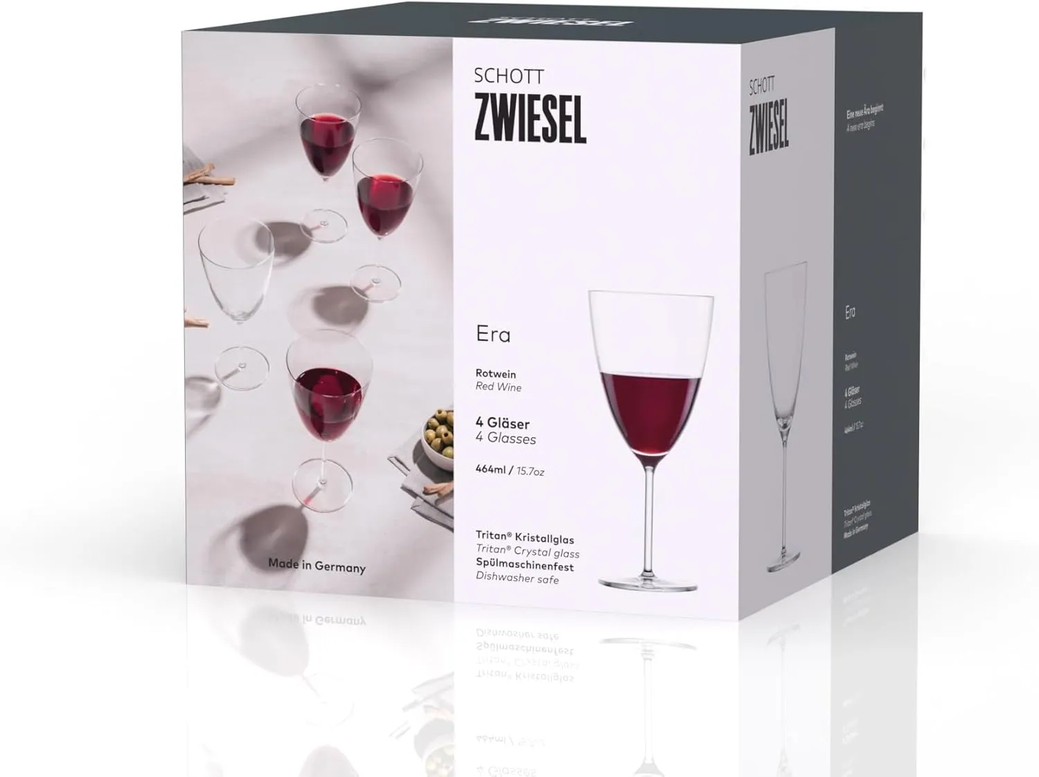 Schott Zwiesel Era Crystal Glass, 16 Oz. Red Wine (Set of 4), Clear