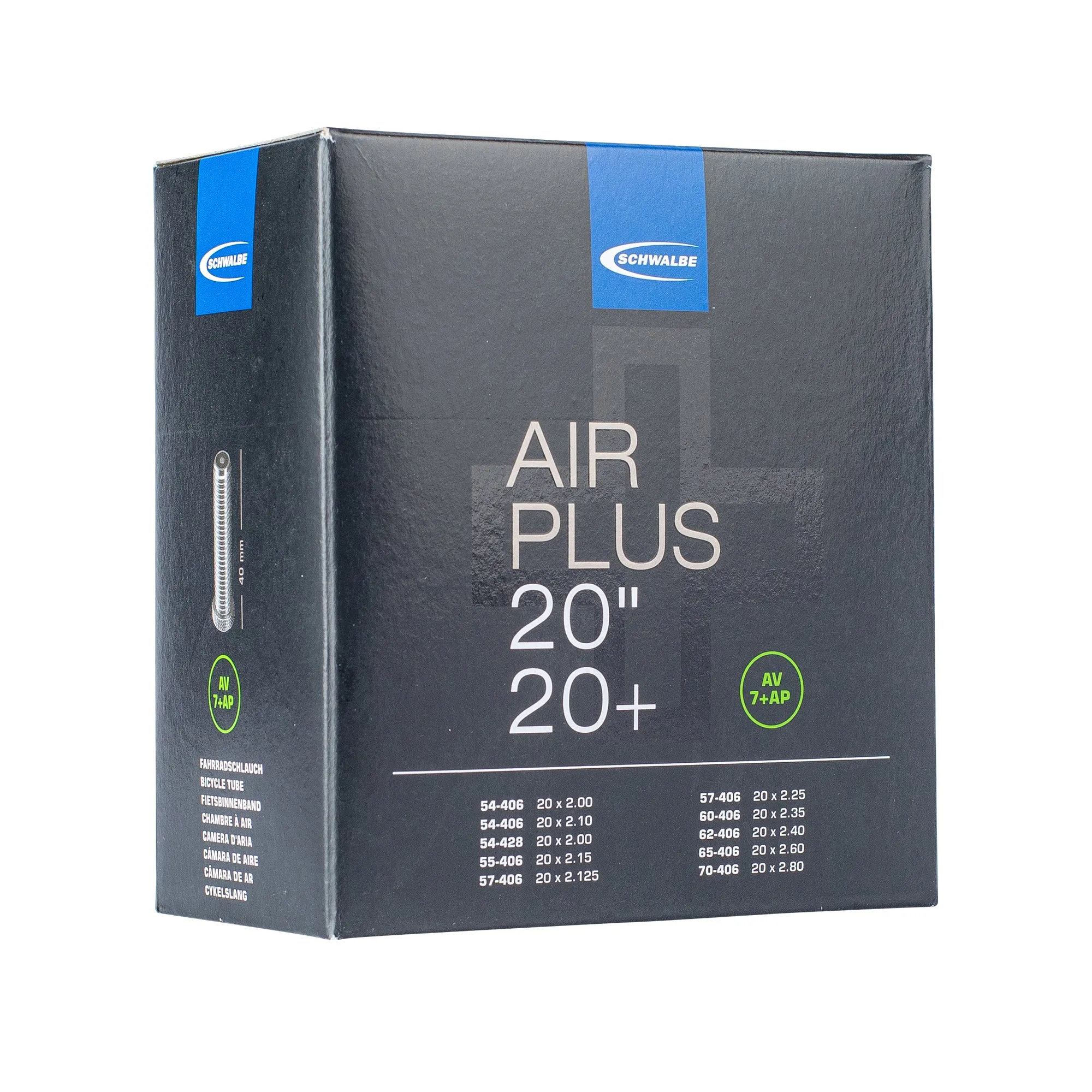 Schwalbe AV7L Air Plus Inner Tube 20 x 2.10-2.80