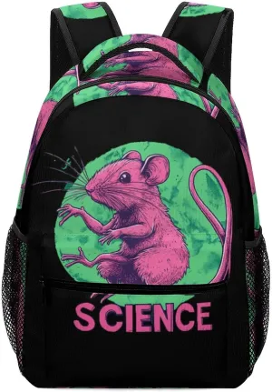 Scientific Mutant Mice Classic Basic Backpack Durable Casual Travel Hiking Laptop Adjustable Bag