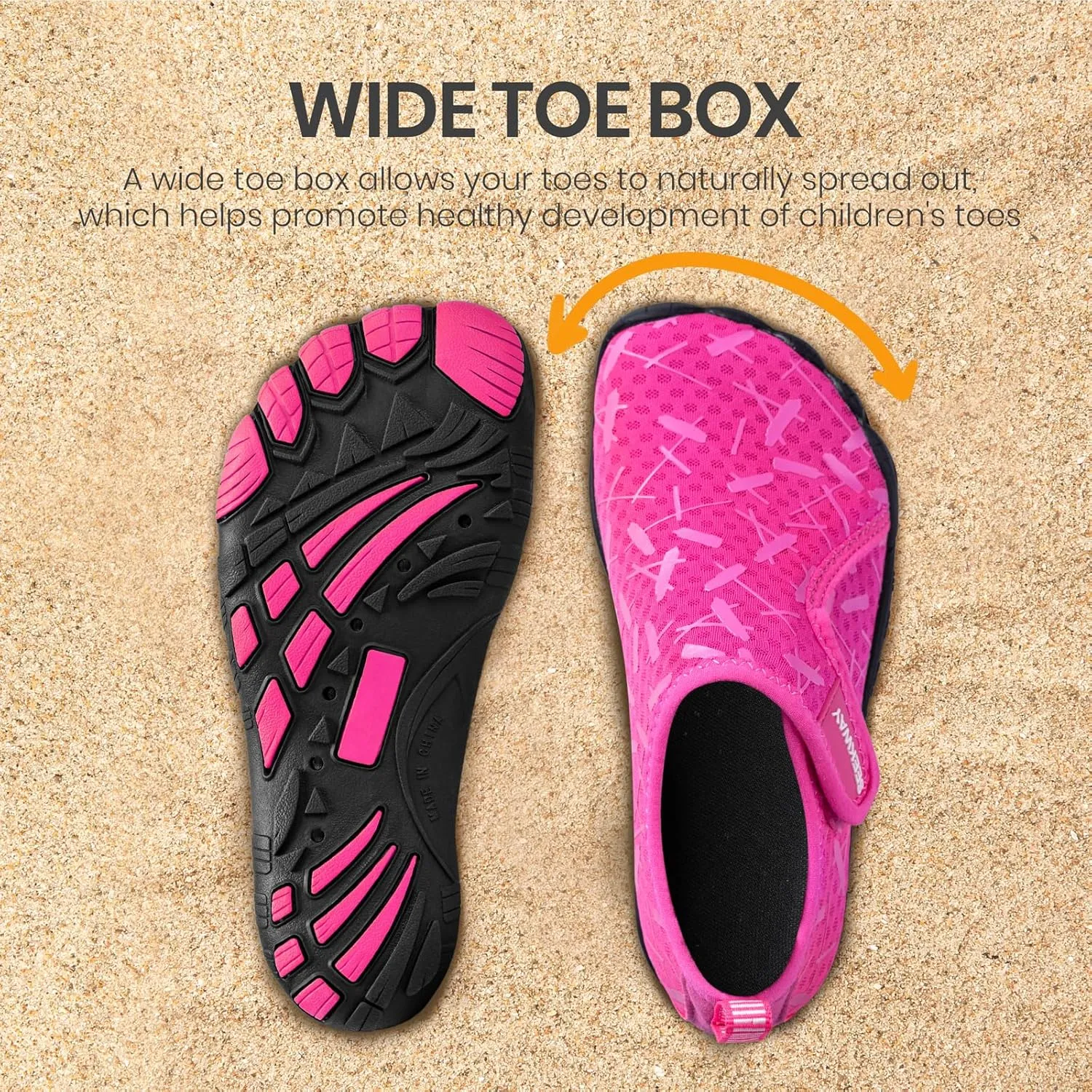 SEEKWAY Barefoot Water Shoes for Kids - Wide Toe Box and Quick-Dry Sand Shoes Toddler for Hiking Swim Beach Pool Kayak Sport Accessories, Camping Essentials Non-Slip for Boys Girls Sizes