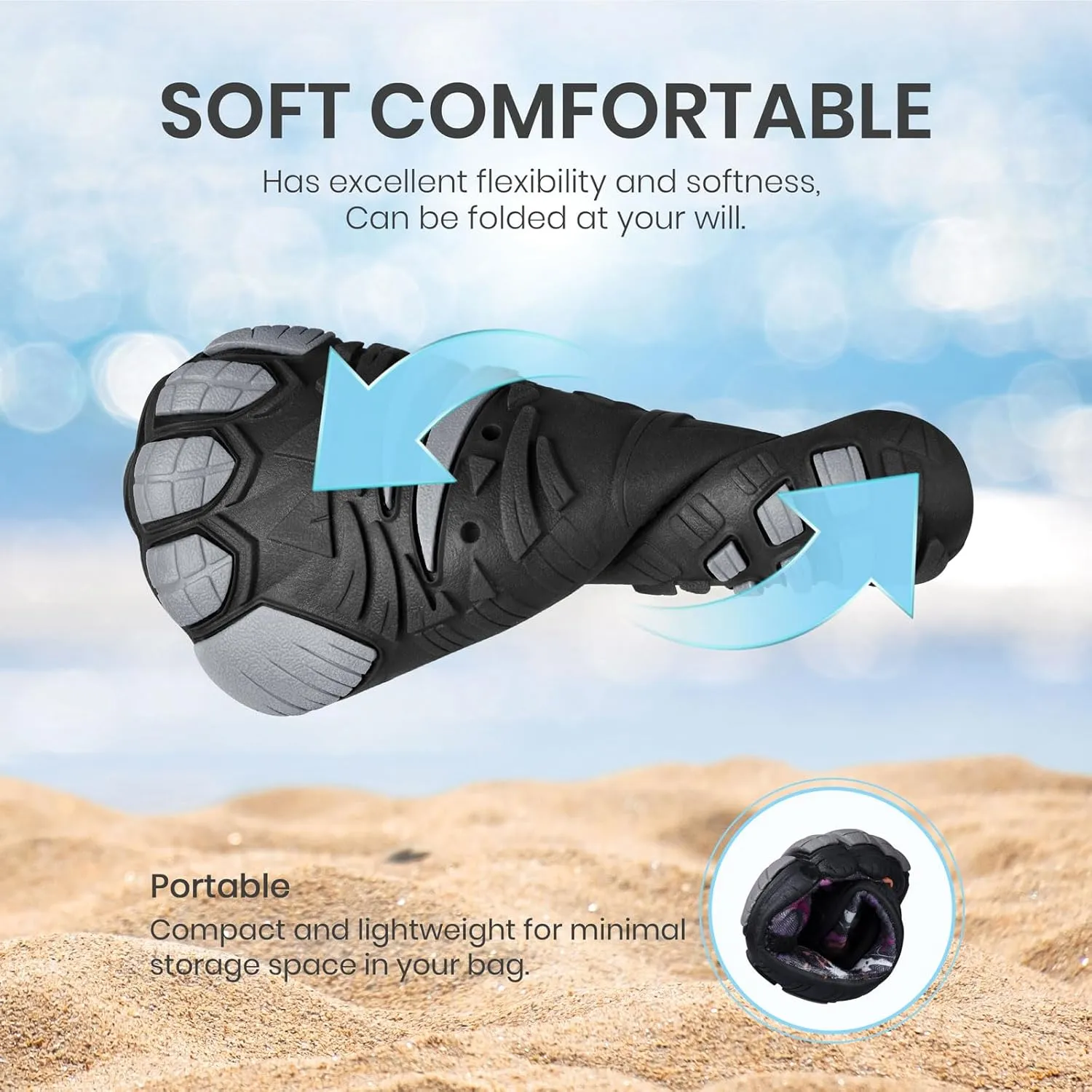 SEEKWAY Barefoot Water Shoes for Kids - Wide Toe Box and Quick-Dry Sand Shoes Toddler for Hiking Swim Beach Pool Kayak Sport Accessories, Camping Essentials Non-Slip for Boys Girls Sizes