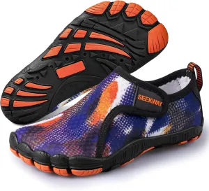 SEEKWAY Barefoot Water Shoes for Kids - Wide Toe Box and Quick-Dry Sand Shoes Toddler for Hiking Swim Beach Pool Kayak Sport Accessories, Camping Essentials Non-Slip for Boys Girls Sizes