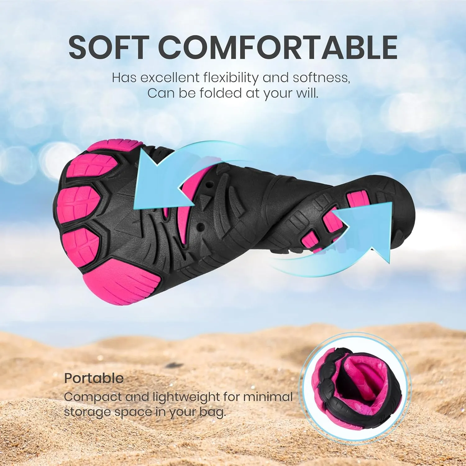 SEEKWAY Barefoot Water Shoes for Kids - Wide Toe Box and Quick-Dry Sand Shoes Toddler for Hiking Swim Beach Pool Kayak Sport Accessories, Camping Essentials Non-Slip for Boys Girls Sizes