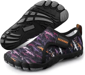 SEEKWAY Barefoot Water Shoes for Kids - Wide Toe Box and Quick-Dry Sand Shoes Toddler for Hiking Swim Beach Pool Kayak Sport Accessories, Camping Essentials Non-Slip for Boys Girls Sizes