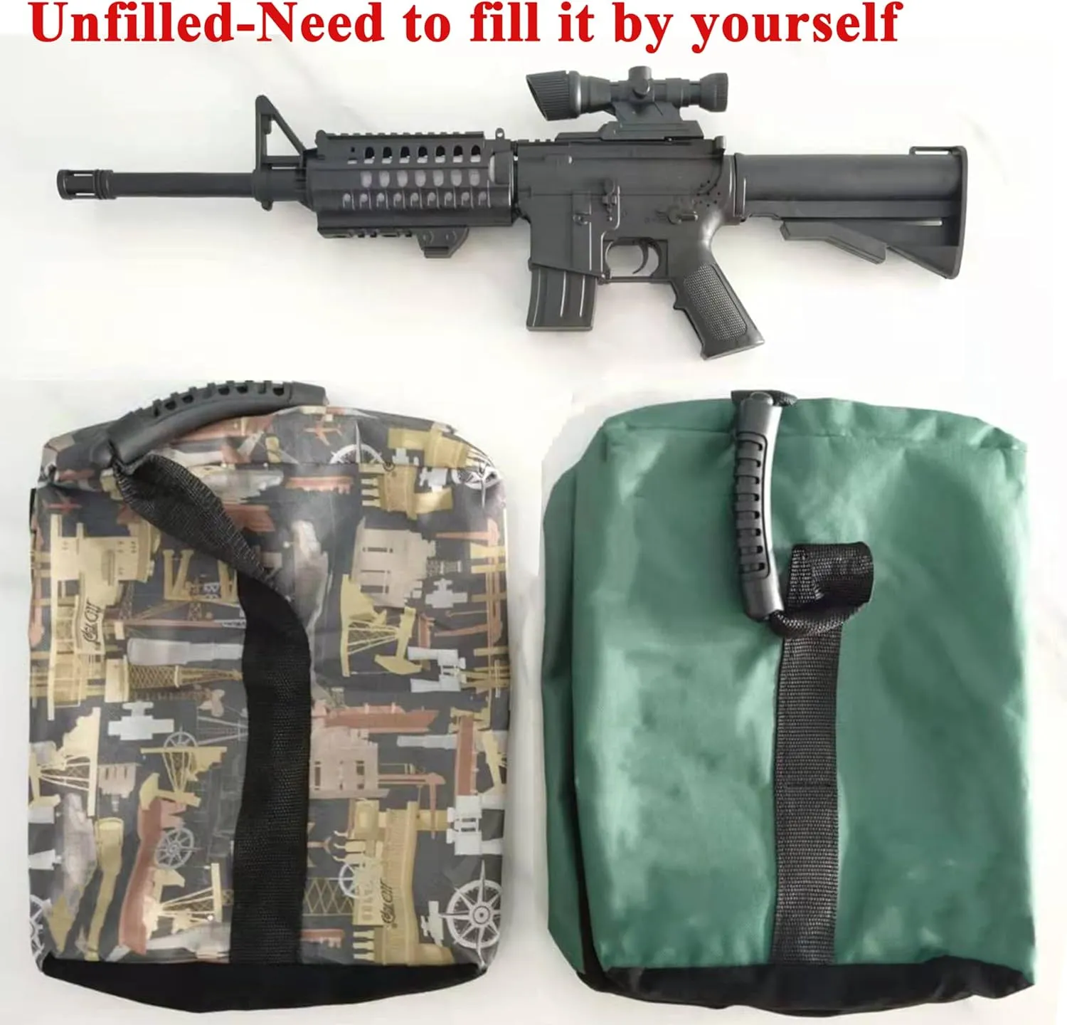 Shooting Rest Bag Unfilled Water-Proof Oxford Support Sand Bags，Durable Sighting Bracket Portable Shooting Bench Stand Holders for Rifles/Guns/Hunting/Target Sports