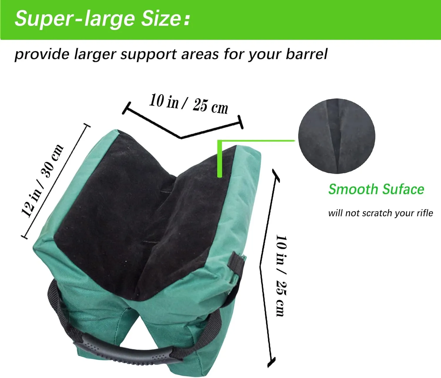 Shooting Rest Bag Unfilled Water-Proof Oxford Support Sand Bags，Durable Sighting Bracket Portable Shooting Bench Stand Holders for Rifles/Guns/Hunting/Target Sports